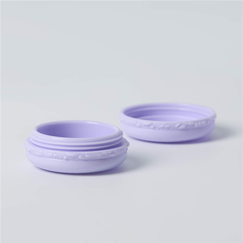 Macaron Plastic Jar and Lid - Lavender